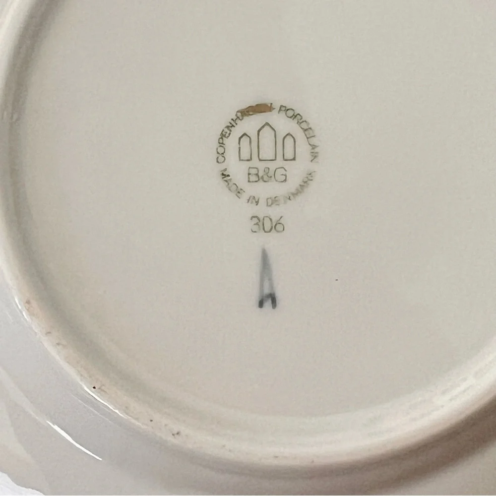 Vtg Bing and Grondahl B&G Denmark Seagull‎ 3 PCs Set, Tea Cup Saucer Cake Plate